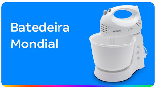 Batedeira de Mão Mondial Branca Polipropileno 350W - Prática B-05 NP 03 Velocidades - Por: R$ 79,90