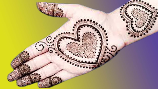 Front hand simple Chevron mehndi design