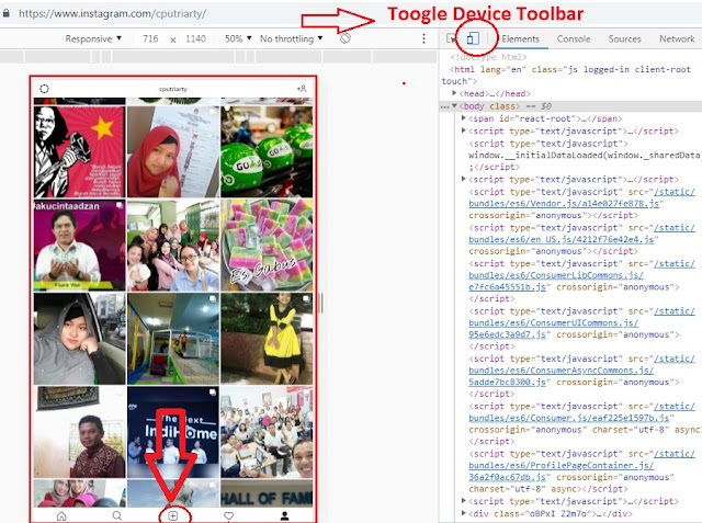 toogle device toolbars