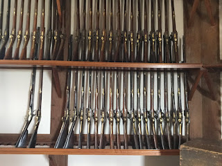 Colonial Williamsburg Muskets inside the Armory 