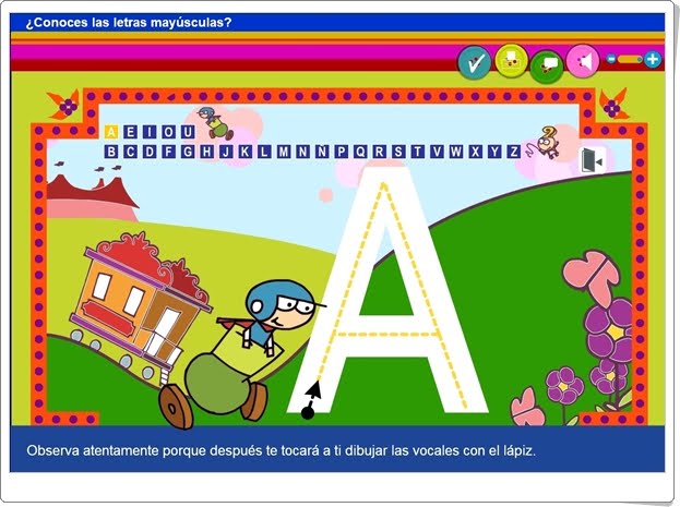 "¿Conoces las letras mayúsculas?" (Aplicación interactiva de Lectoescritura)