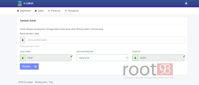 input data zakat dari penerima