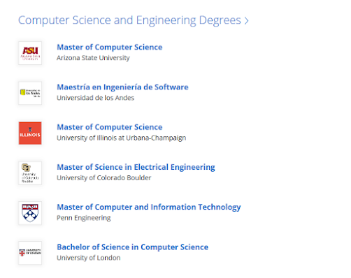 Top 5 Computer Science and Engineer Degrees on Coursera