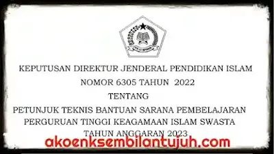 Juknis Bantuan Pemerintah (Banpem) Sarana Pembelajaran PTKIS Tahun Anggaran 2023