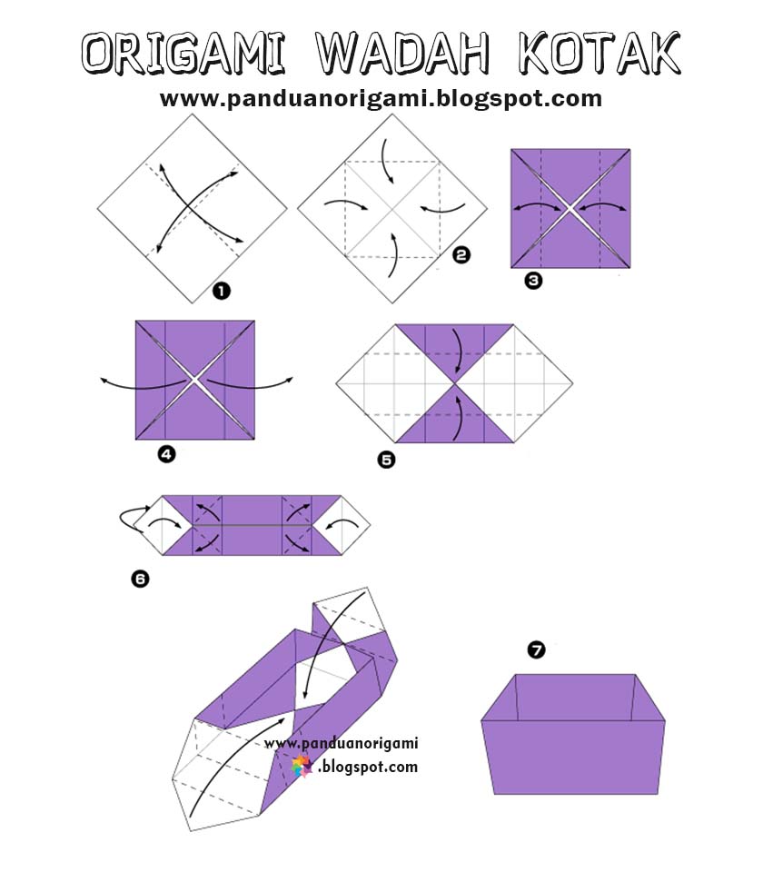 Panduan Membuat  Origami  Wadah Kotak Panduan Belajar 