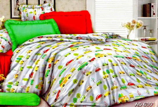 Sprei Anak Catra Motif Mobil Mobilan