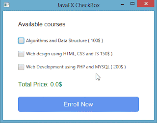 طريقة تنفيذ أوامر عند النقر على CheckBox