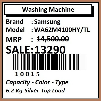 Barcode Label for White Goods Inventory Management