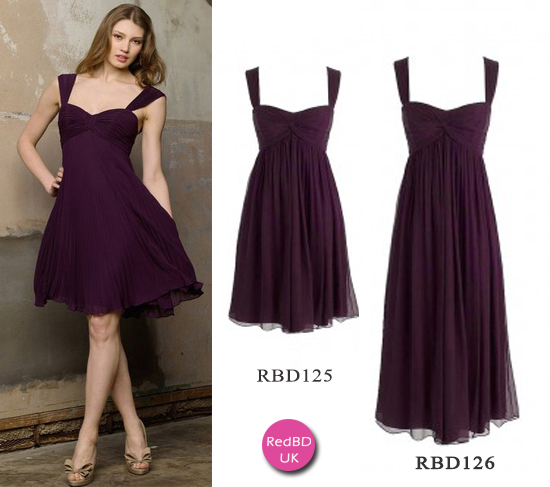 plum strap empire waistline maternity bridesmaid dresses