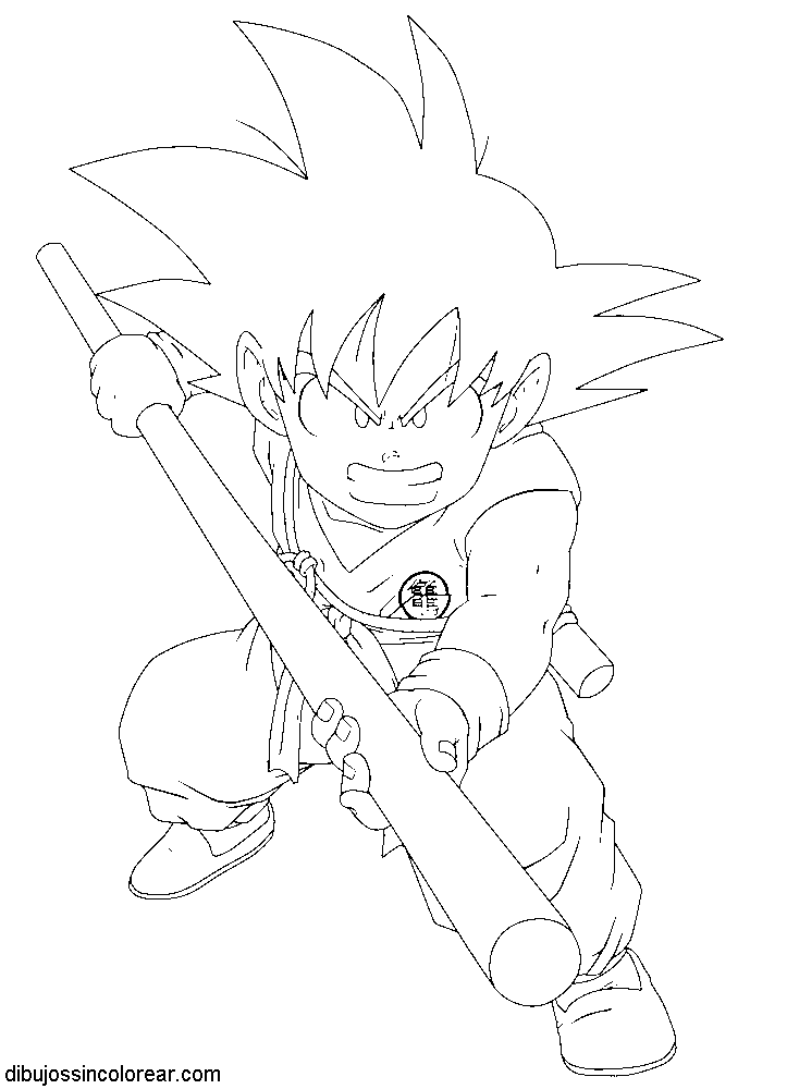 Dibujos para colorear DRAGON BALL Z GOKU para imprimir - imagenes de goku ssj3 para colorear