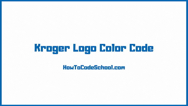 Kroger Logo Color Code