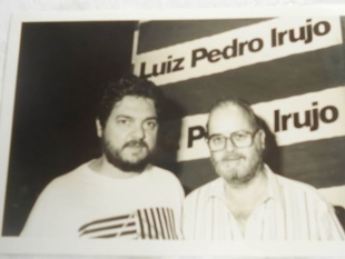 Ano 1990, yo e Pedro Irujo, na campanha politica e no Baby Beef todas sextas e sábados