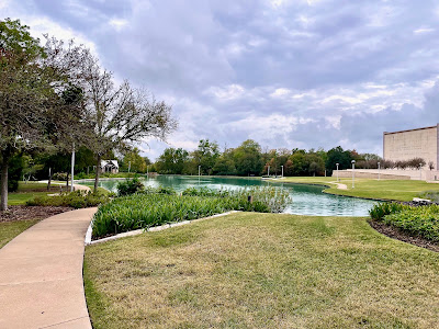 lake and Barbara Bush garden