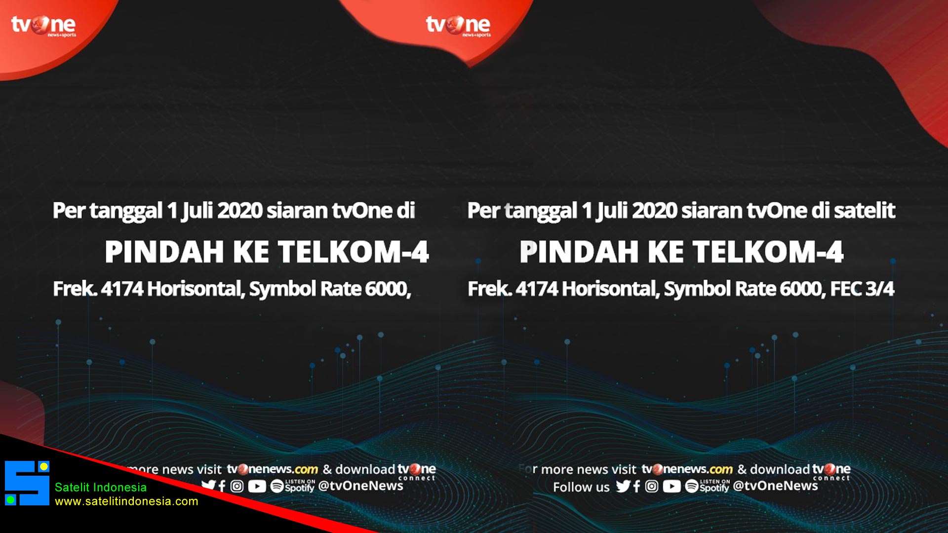 TVone Pindah Frekuensi Ke Satelit Telkom 4 dari Palapa D