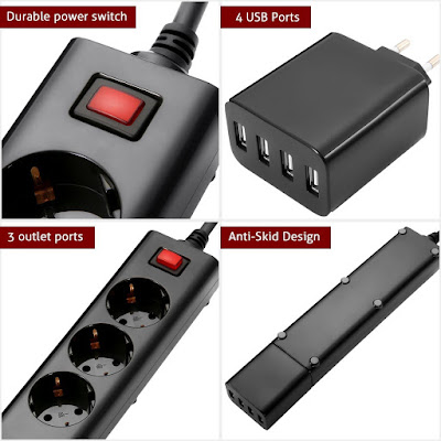 Bakeey 4A Separable 4 Ports Fast USB Charger Socket Adapter For Smart Mobile Phone Tablet Camera 