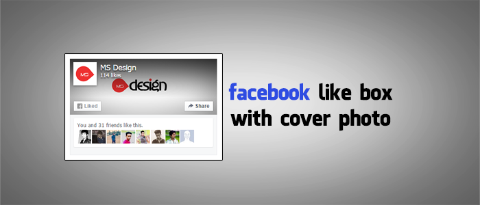 Add Facebook Like box with Cover Photo in Blogger - Responsive Blogger Template