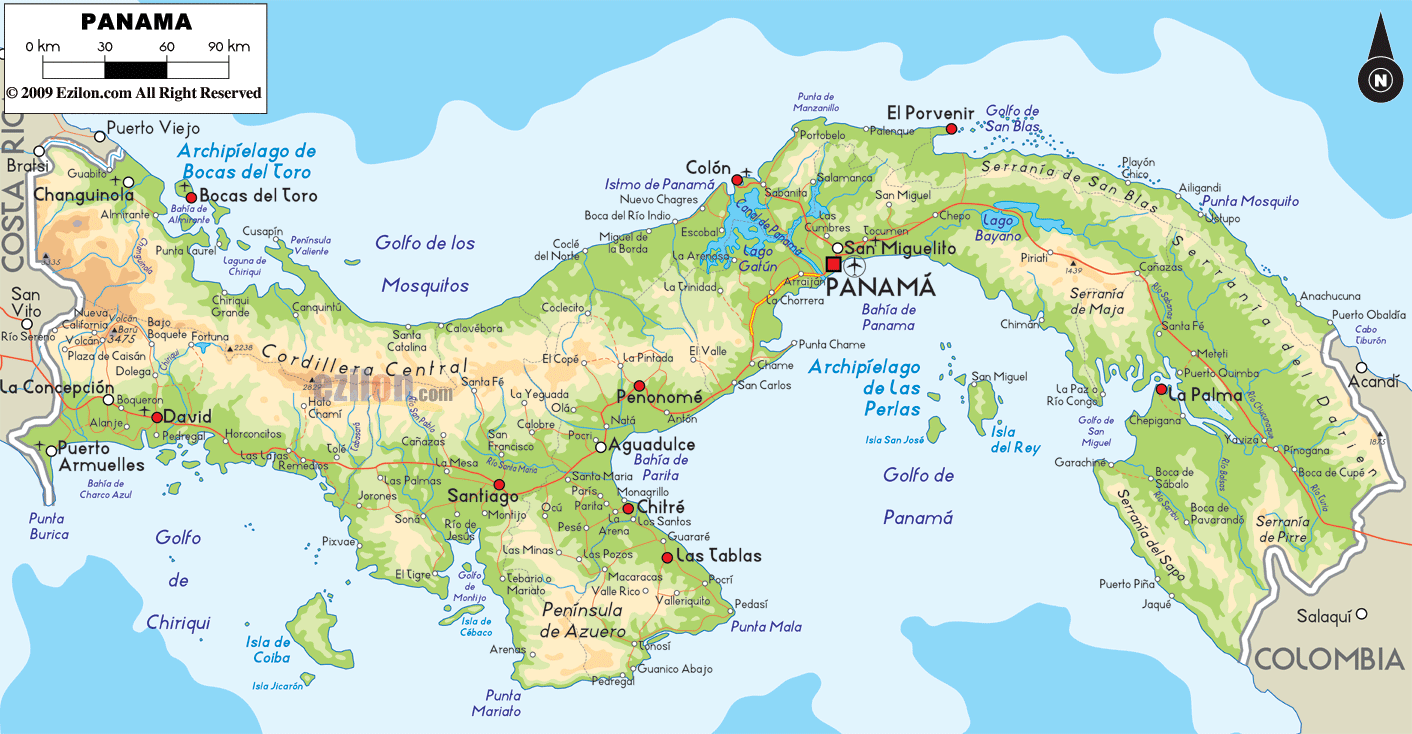 Map of Panama