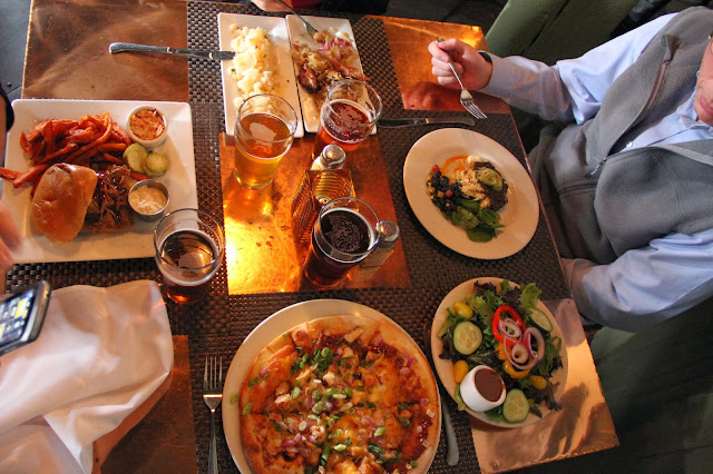 Our delicious lunch at Lancaster Brewing Company-with lots of beer!