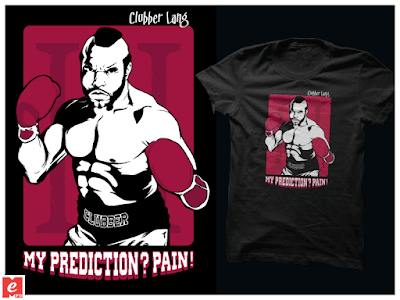 My Prediction? Pain!+Clubber Lang+quote+cool+tshirt+shirt+black+MeFO