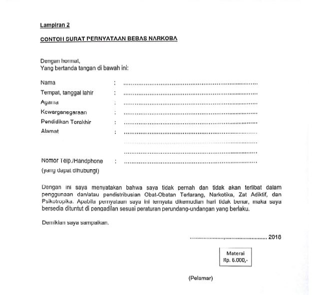 Contoh Surat Pernyataan Menaati Segala Peraturan Perundang ...
