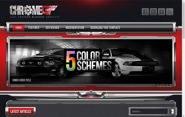 CHROMEGT RED BLOGGER TEMPLATE 2020