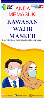 X Banner Kawasan Wajib Masker