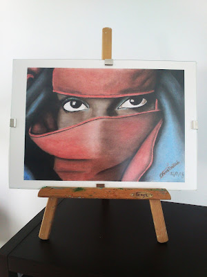 Mujer mora a pastel