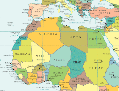 Middle East and North Africa Political Map North Africa and Middle East
