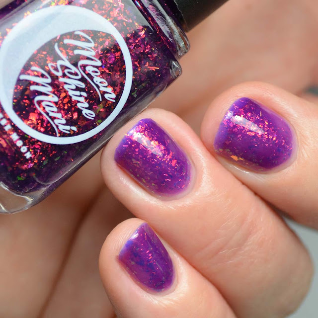 purple flakie nail polish