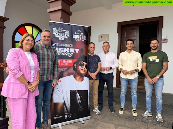 El Ayuntamiento de Tazacorte presenta el cartel del Summer Fest 2024, con Henry Méndez como artista principal