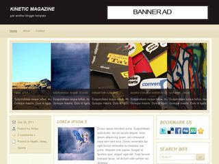 Kinetic Magazine Blogger Template