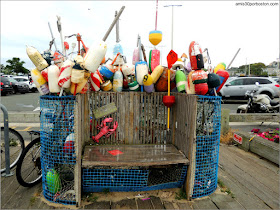 Banco de Trapas de Langosta en MacMillan Wharf de Provincetown 