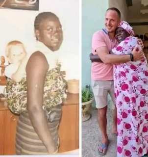 French man in Ivory Coast with old nanny