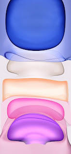 خلفيات ايفون 11 زرقاء وبنفسجية وبرتقالية ووردية بجودة HD