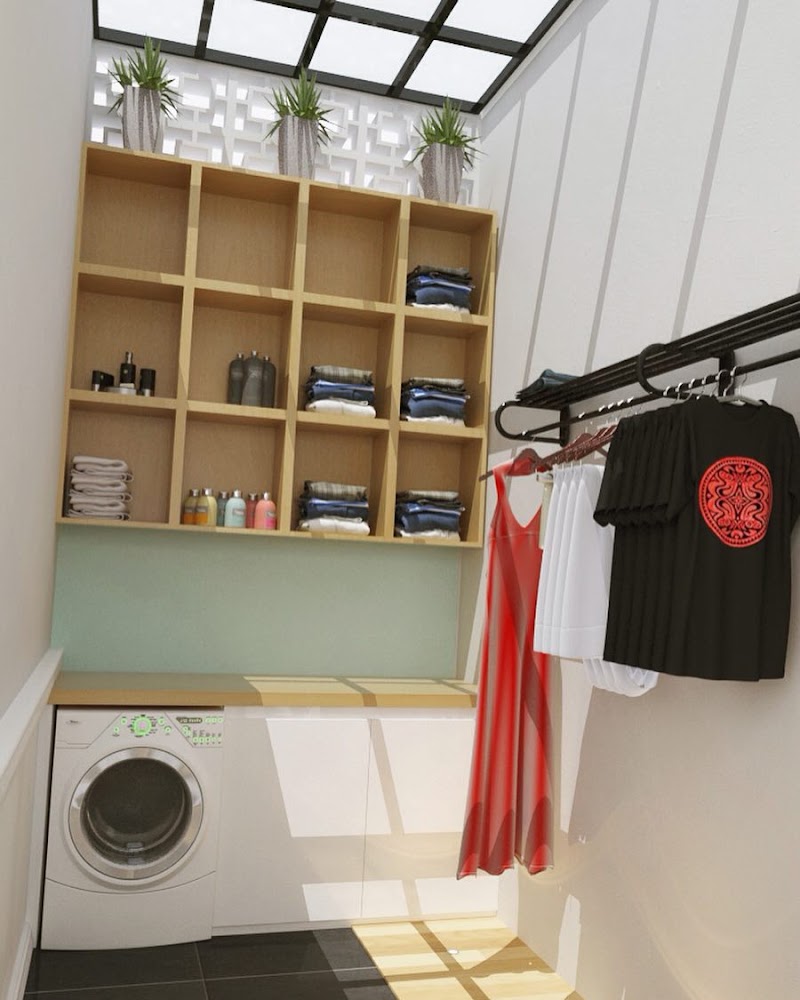 15+ Inspirasi Desain Rak Baju Laundry
