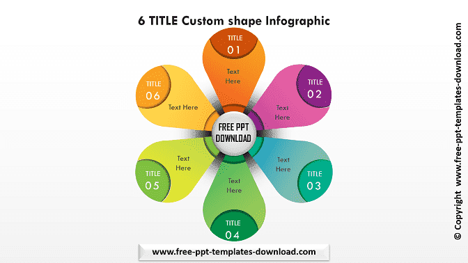 6 TITLE Custom shape Infographic Download