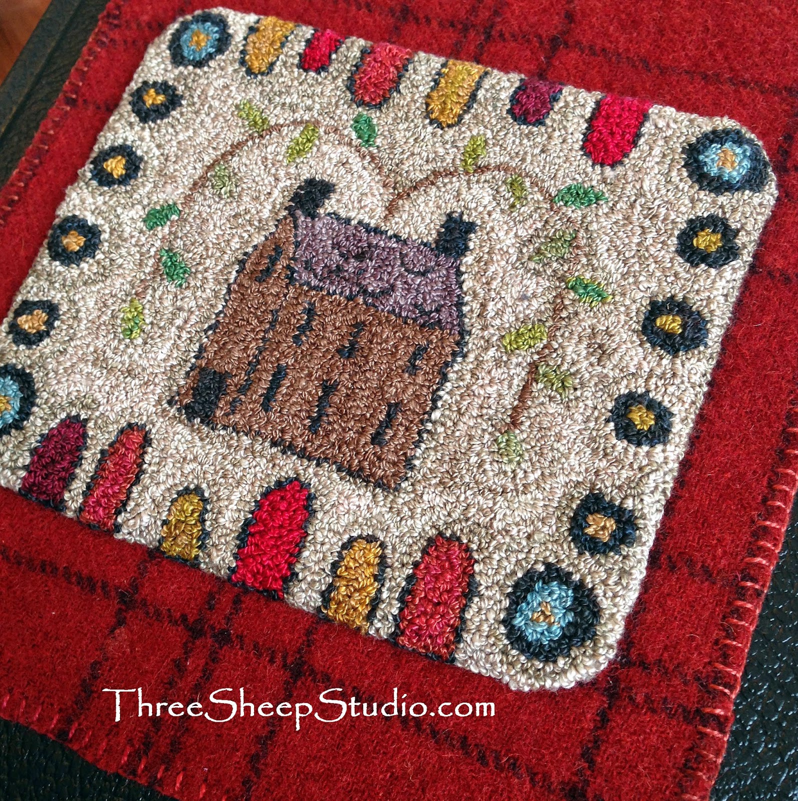 'Summer House' Punch Needle design by Rose Clay / ThreeSheepStudio.com