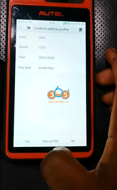 Autel KM100 Adds Mazda CX-5 2019 Key with Autel Key 2