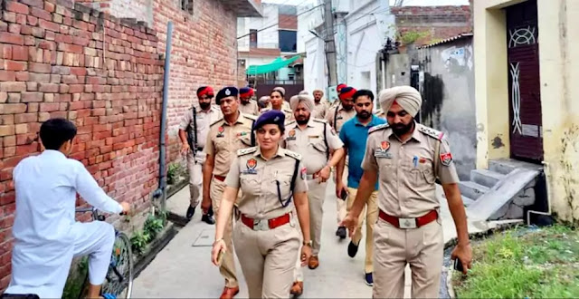 A special search operation in the drug hotspot area by Malerkotla SSP