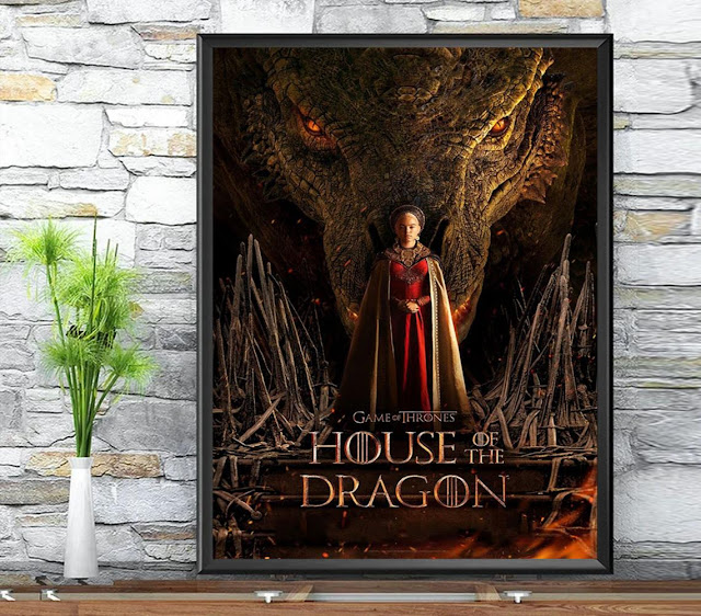 Rhaenyra Targaryen And Syrax House Of The Dragon Posters Game Of Thrones Prequel