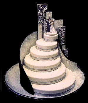 art on wedding cake