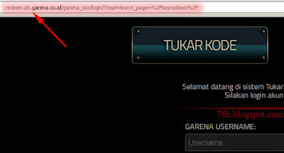 Tukar Kode PB Garena