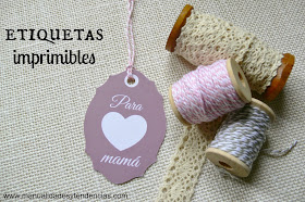 Etiquetas regalo imprimibles para mamá