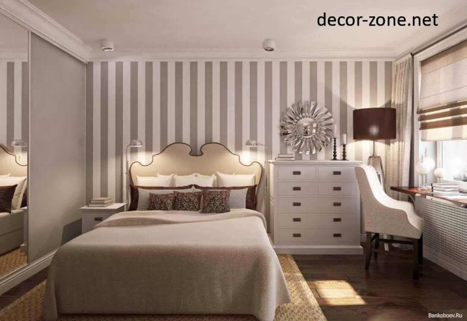 stripped bedroom wallpaper ideas, bedroom wall decor