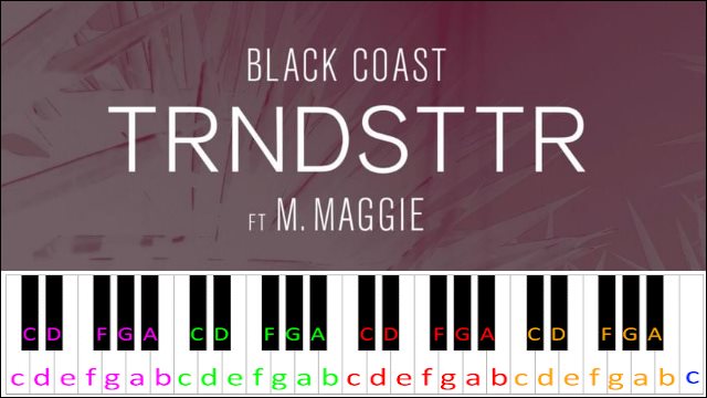 TRNDSTTR by Black Coast Piano / Keyboard Easy Letter Notes for Beginners
