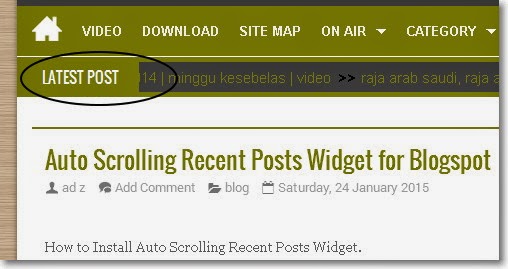 Auto Scrolling Recent Posts Widget for Blogspot