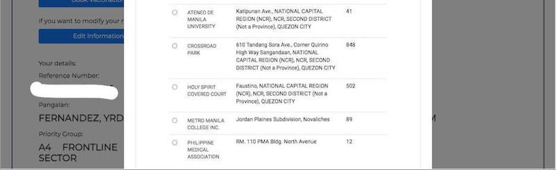 Quezon City vaccination sites available part 2