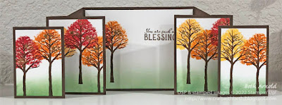 Beauty of Friendship Treelined Thanksgiving Landscape Display Panel Fun Fold Card