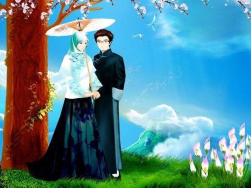 31 Kartun  Pasangan  Muslim  Dan Muslimah Anak Cemerlang