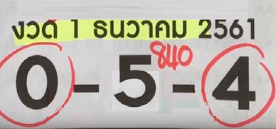 Thai Lottery 3up Final VIP Tips For 16-12-2018 | Thailand Lotto Result